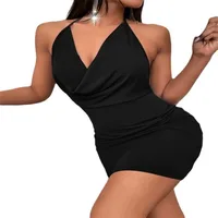 فساتين 2025 فساتين نسائية مثيرة بفتحة من الخلف وربطة عنق ورقبة رسن فساتين قصيرة تنانير Y2k ملابس نسائية 5