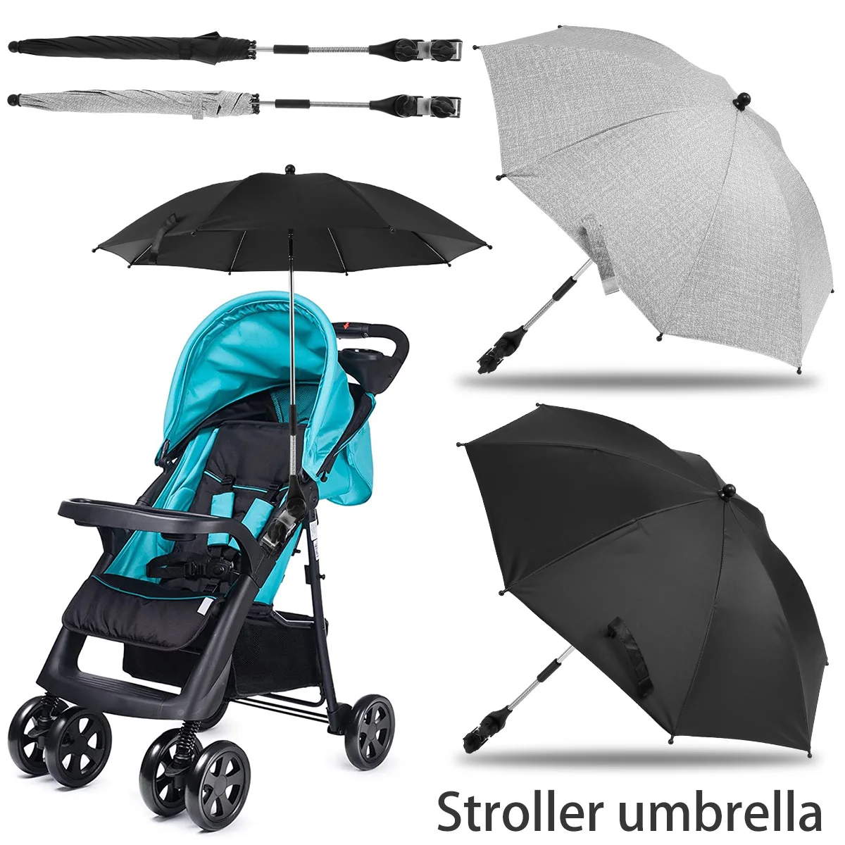 BabyStrollerUmbrella360UVProtectionPramUmbrellaUniversalBaby