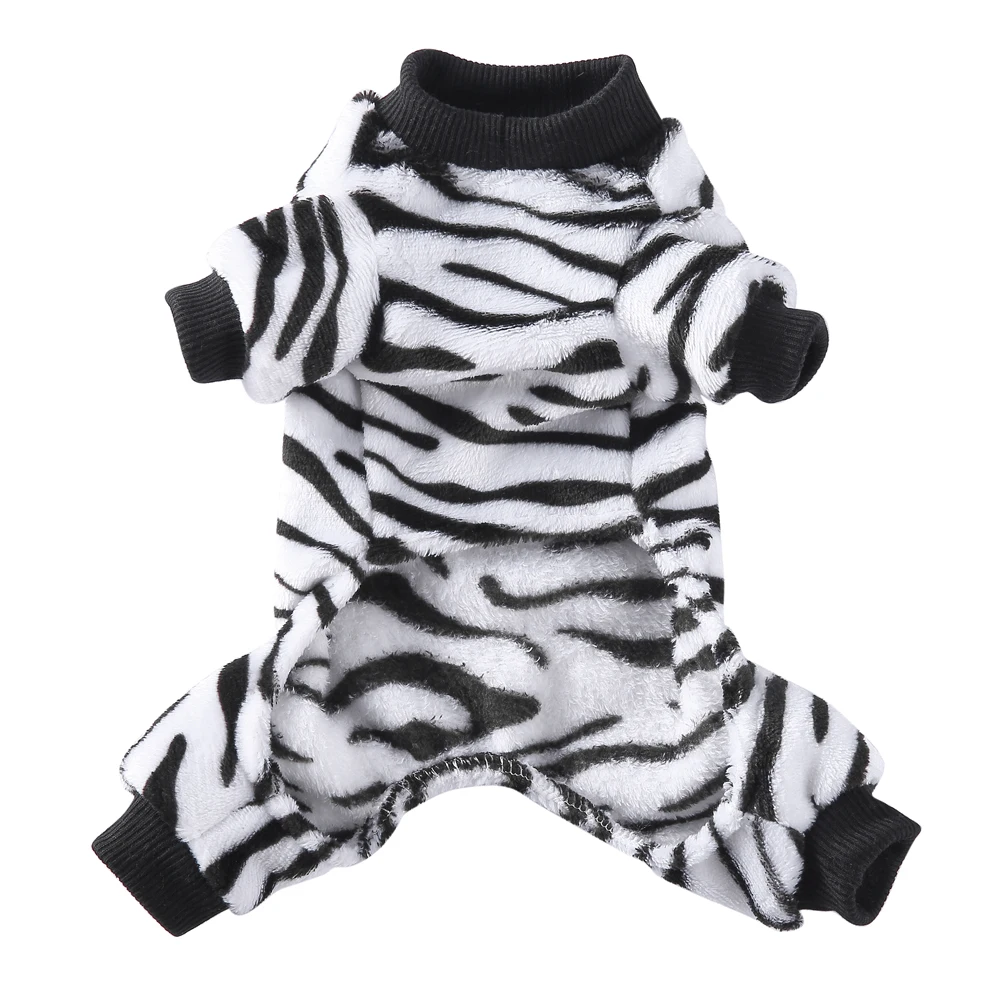 Dog Winter Pajamas Pomeranian Overalls Pajamas Halloween Print Warm Jumpsuits for Small Puppy Clothes for Dogs Chihuahua