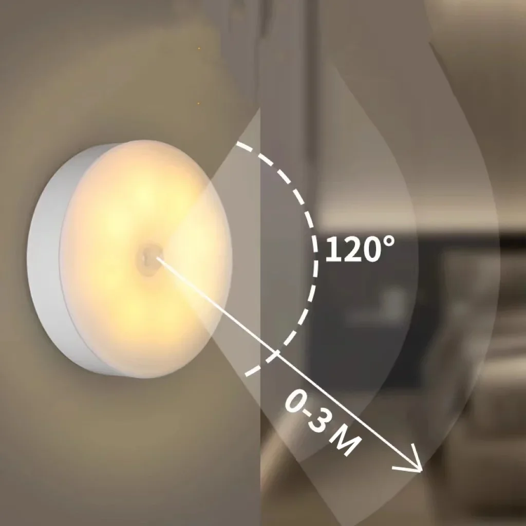 Human body induction lamp led night light rechargeable automatic light control corridor staircase wall lamp bedroom closet