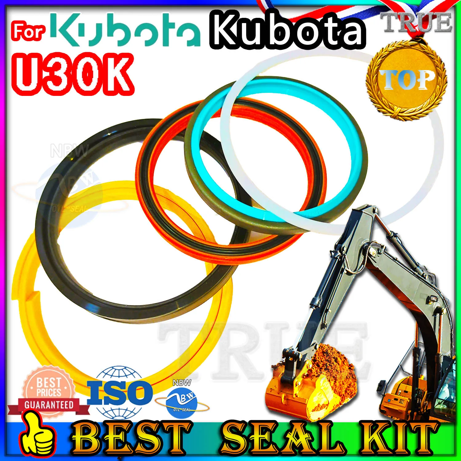 

For Kubota U30K Oil Seal Repair Kit Boom Arm Bucket Excavator Hydraulic Cylinder Mend proof Center Swivel Pilot Regulator Foot