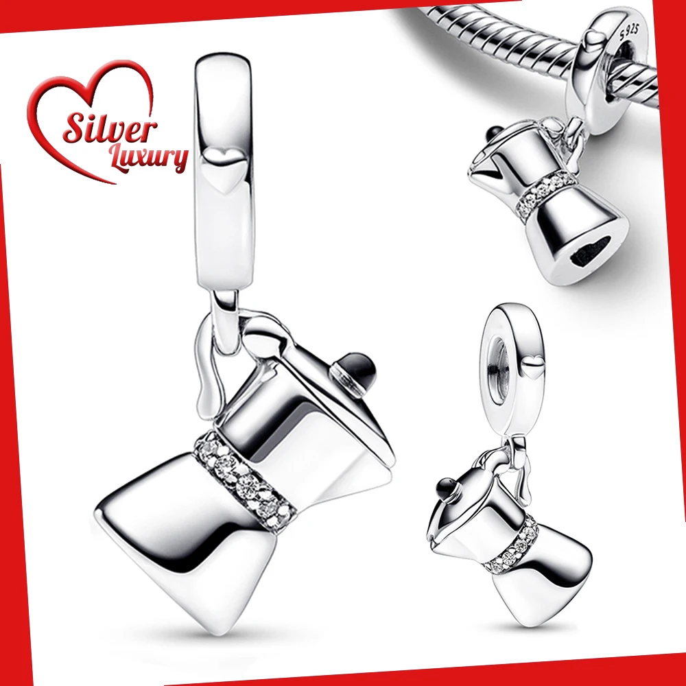 

Coffee Bottle Charm 925 Sterling Silver Fit Pandora Charms Silver 925 Original Bracelet for Jewelry Making