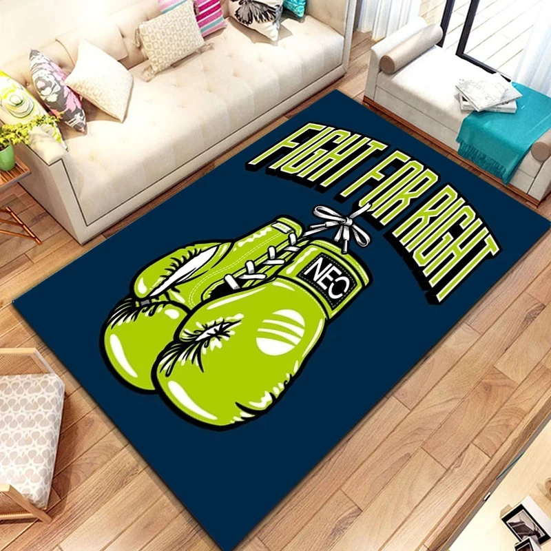 Kids Boxing Gloves Carpet Boxing Sport Theme Area Rug Indoor Entryway Doormat Bedroom Playing Room Floor Mat Lover Gift