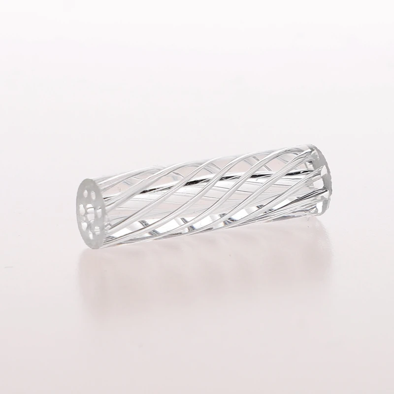 Retail 5pcs/box In Stock 7 Holes Spiral Screw Line Style Transparent Smoking Glass Filter Tips with 7 Holes Smoking Accessories
