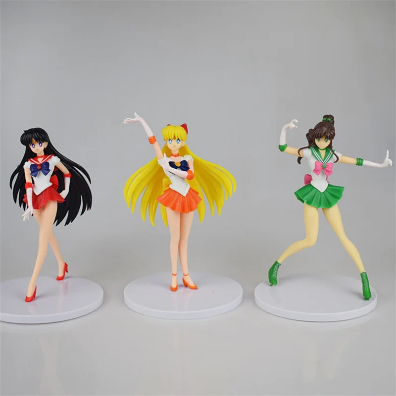Neue Cartoon 23cm Anime Sailor Moon Tsukino Actionfigur mit Flügeln Spielzeugpuppe Kuchendekoration PVC-Modell Mädchengeschenk für Kinder – Detail 10
