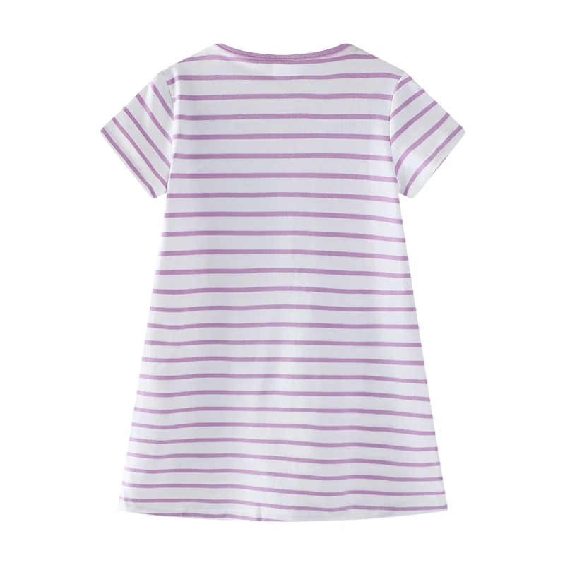 Baby Girls 2025 New Summer Children 's Clothing for Kids Cotton Casual Clothes Cartoon Flowers Cats Dresses