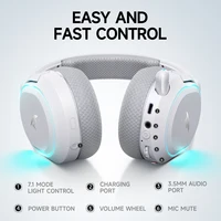 Picun G2 2.4GHz Bluetooth Wireless Gaming Headset For PC PS4 PS5 Phone Switch 5ms Low Latency 7.1 Surround Wired Headset ENC Mic - Image 2