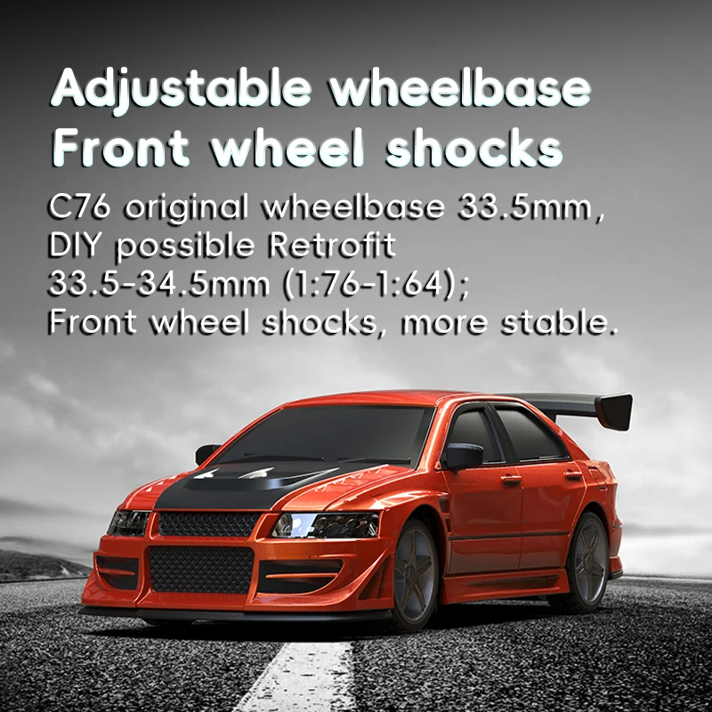 Turbo Racing 1/76 C76 Flat Running Racing MINI RTR Remote Control