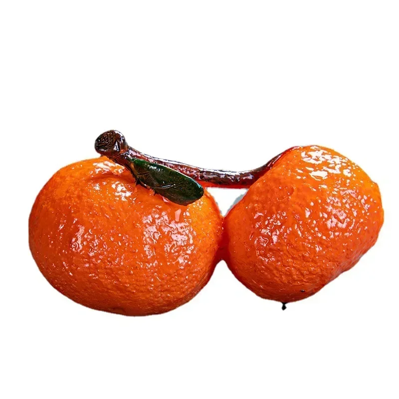 Chinese Resin Color Changing Tea Pet Lucky Orange Model Tea Figurine Ornaments Home Set