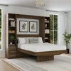 Queen Size Wooden Murphy Bed with Desk Panel Style Vertical Folding Wall Bedroom Furniture General Use Home Furniture 4 Queen Size Wooden Murphy Bed with Desk Panel Style Vertical Folding Wall Bedroom Furniture General Use Home Furniture 4