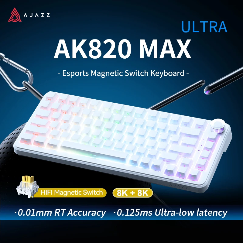 AJAZZ AK820 Max Ultra HE Hall Effect Magnetic Keyboard Gaming
