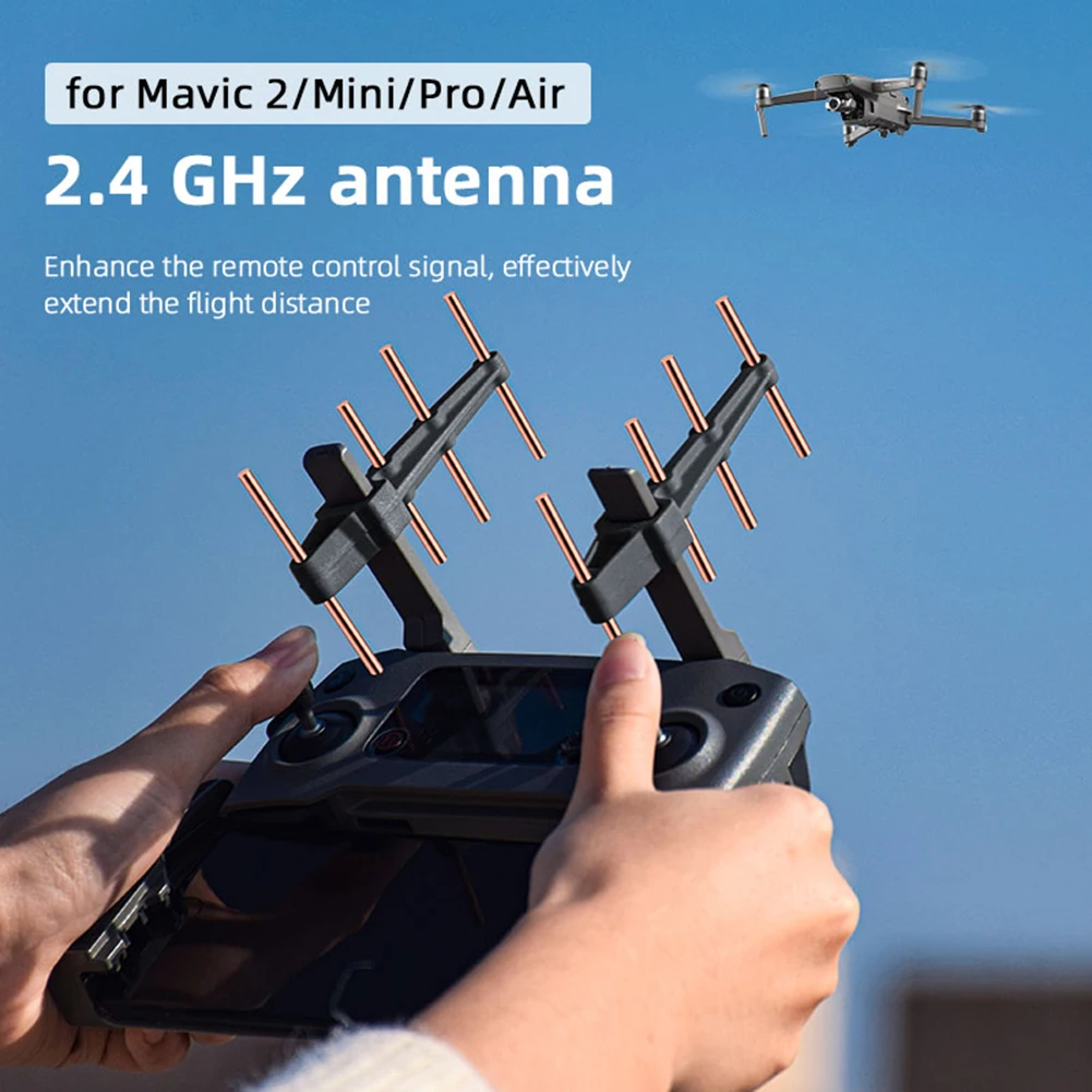 Signal Booster Antenna Drone Antenna Antenna for DJI Mavic 2/Mini/Pro Phantom 4 Pro 2.4Ghz Remote Control Yagi Antenna Booster Signal Range Extender Amplifier