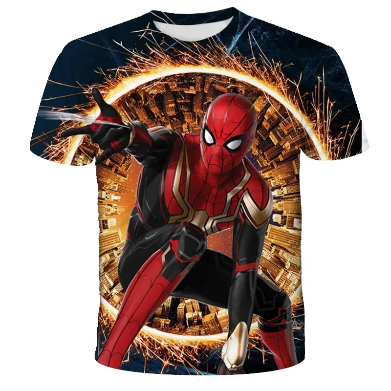 Summer Fashion 3d Print Spiderman Avengers T Shirt Kids Adults Casual T-shirt Children Boys Girls Cartoon Tshirt Clothing 6