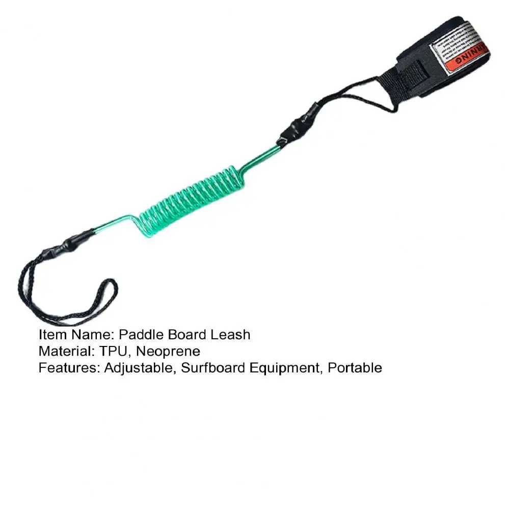 TPU Surfboard Leash surfboard leash Adjustable Coiled SUP Spring Wrist Strap Stand-Up Paddle Board Leg Rope Shortboard Longboard Safety Leash