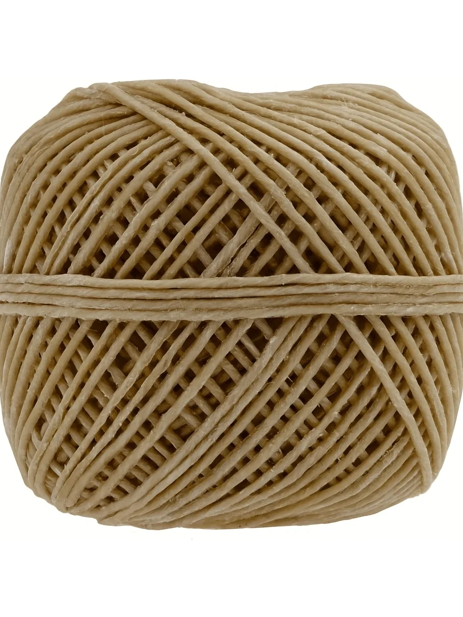 200ft 100% Organic Hemp Wick, Hemp Wick Coated Good Natural Beeswax for Making Hemp Wick Lighter or Candle Burning Slow No Drop, Standard Size(1.2mm)