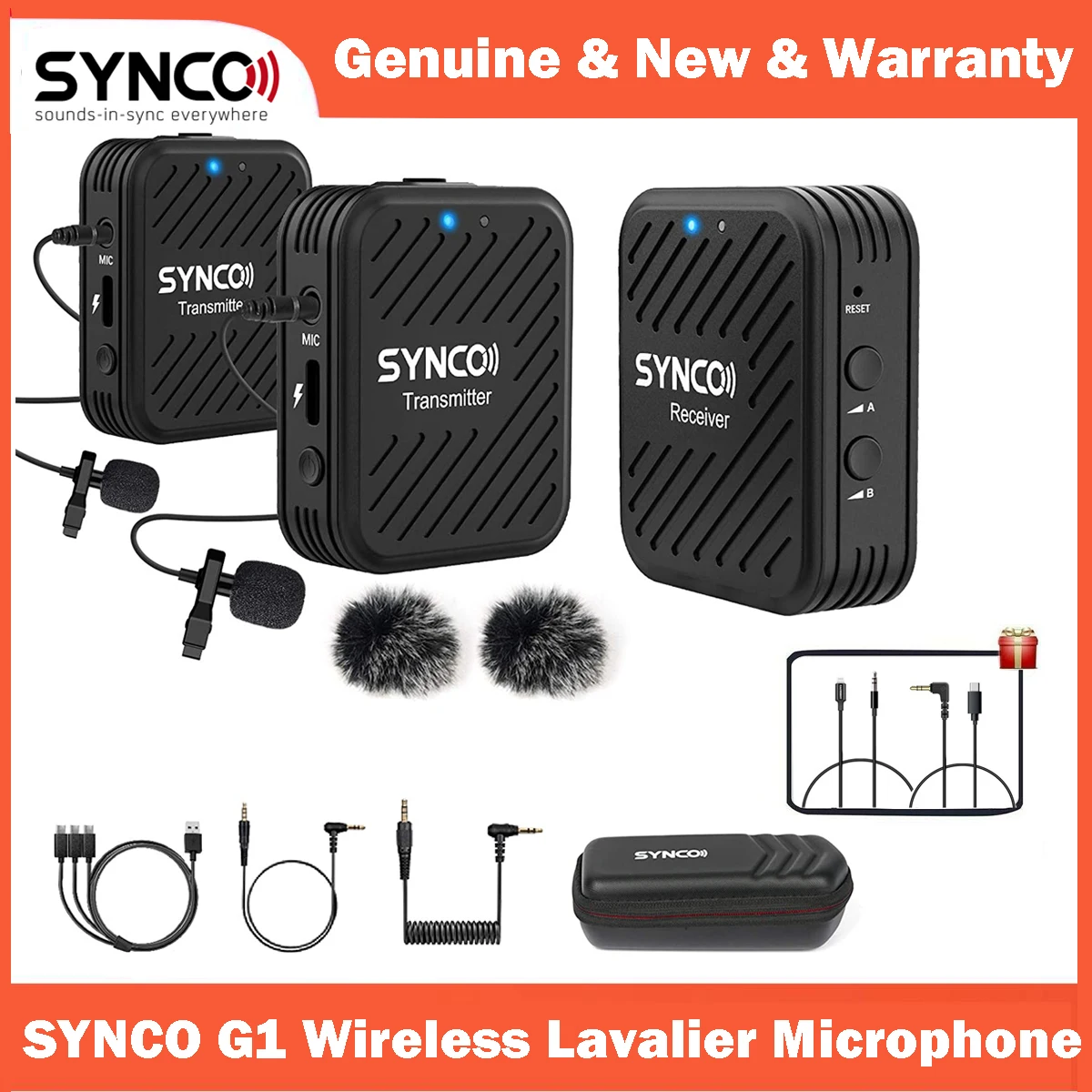 SYNCO-Système de microphone Lavalier sans fil G1 G1A1 G1A2, pour  smartphone, ordinateur portable, DSLR, tablette