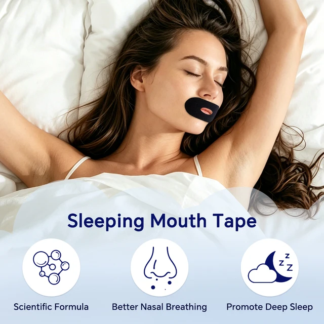 30Pcs/box Mouth Tape Sleeping Strip Anti-Snoring Mouth Breathing Tape To Improve Sleep Mouth Stickers for Snoring Lip Patches 1