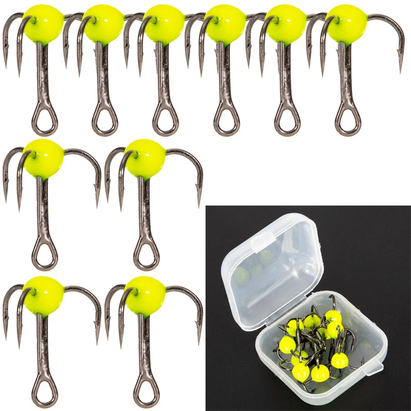 

Fishhook Mini Sharp Barbed Round Bend Fishing Gear High Carbon Steel Fishing Treble Hook Three Anchor Hook Lead Hook