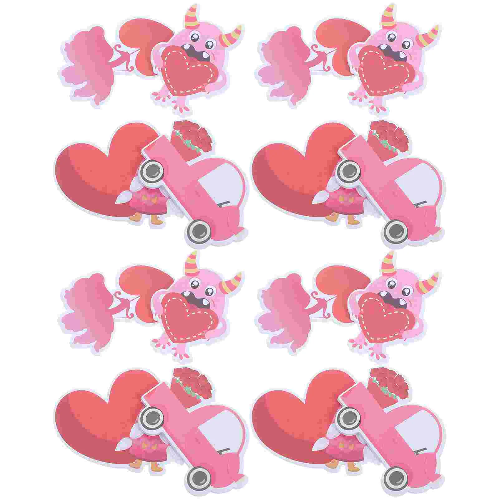 

4Pcs Memo Pads Strong Adhesive Note Stickers Creative Valentine's Day Memo Pads Office Memo Pads