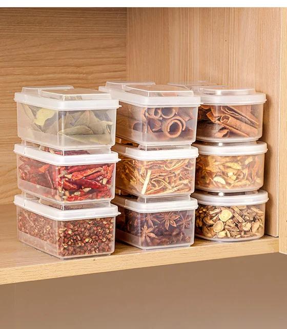 Spices Storage Box Kitchen Desktop Seasoning Jar Cabinet Drawers