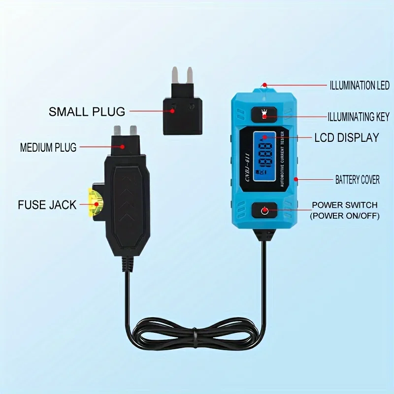 Automotive Voltage Circuit Tester with LED Display