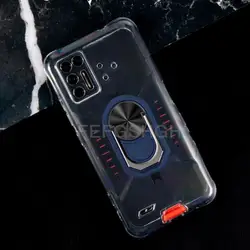 Ultimate Finger Ring Soft TPU Silicone Phone Case - Enhanced Protection for Umidigi Bison (Transparent C Blue)