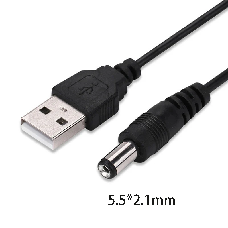 สายชาร์จ USB 5V 5.5*2.1mm คุณภาพสูง 1 เมตร