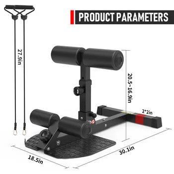 leikefitness Deep Sissy Squat Bench Core Workout Multifunctional Leg Exercise Machine for Home Gym 2