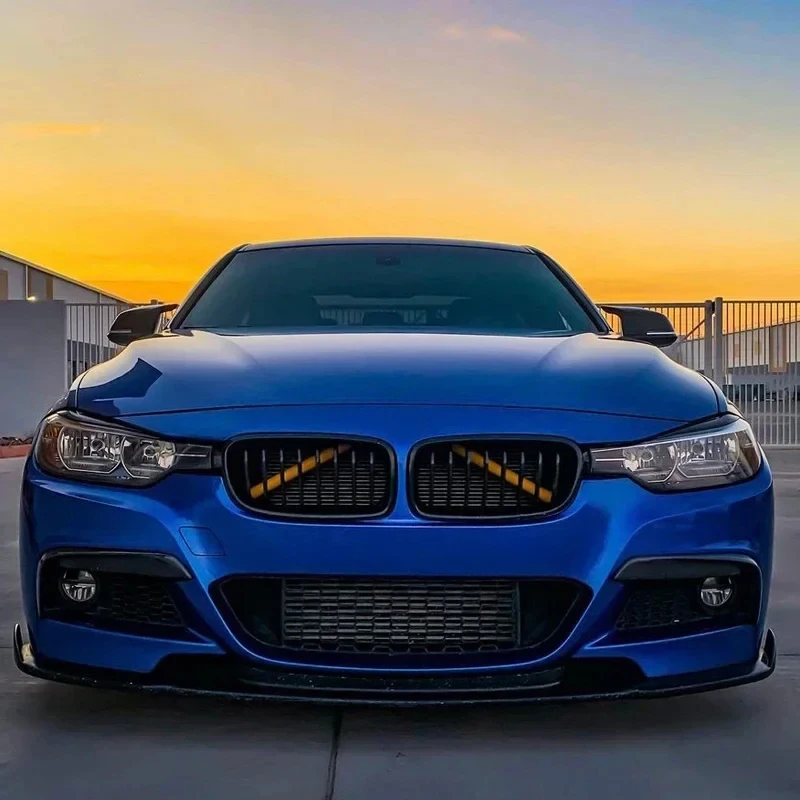 프론트 그릴 트림 스트립 2개, BMW 2 시리즈 그란 투어러 F46 2014-2021 2015 2016용 키드니 노즈 헤어 장식 베인 인서트