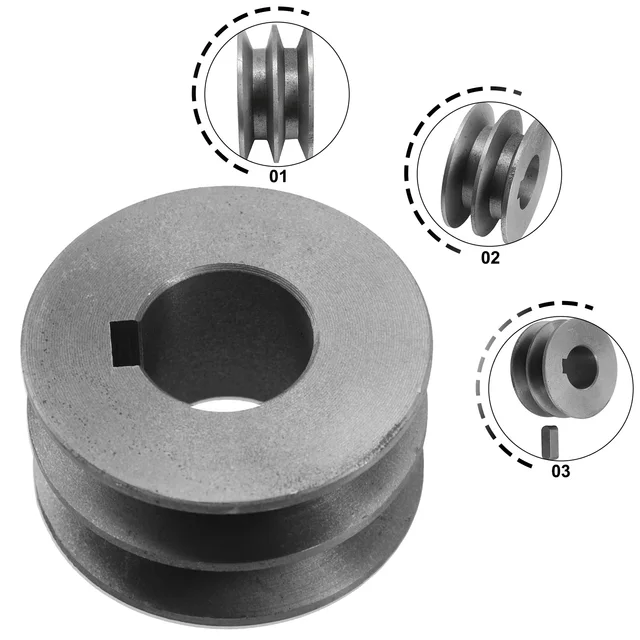 Hasaller Poulie à Courroie V - Accessoire Moteur - Poulie En Fonte à Double Rainure - Type A - 58 X 30 X 19 Mm, 1NRB2B3EK3TO3CF5CYCQ3T7