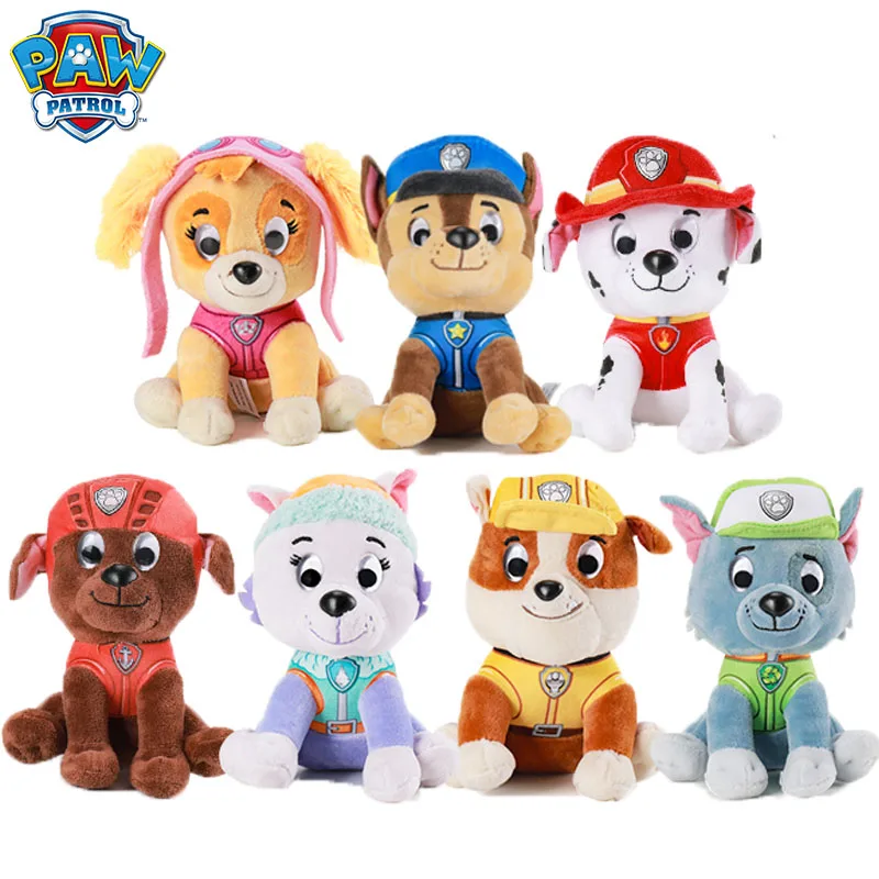 Genuine Paw Patrol 15-18Cm Trackskye Everest Tracker Apollo Robodog Cat Anime Peluche Bambola Patrouille Regalo Di Compleanno Giocattolo Per Bambini