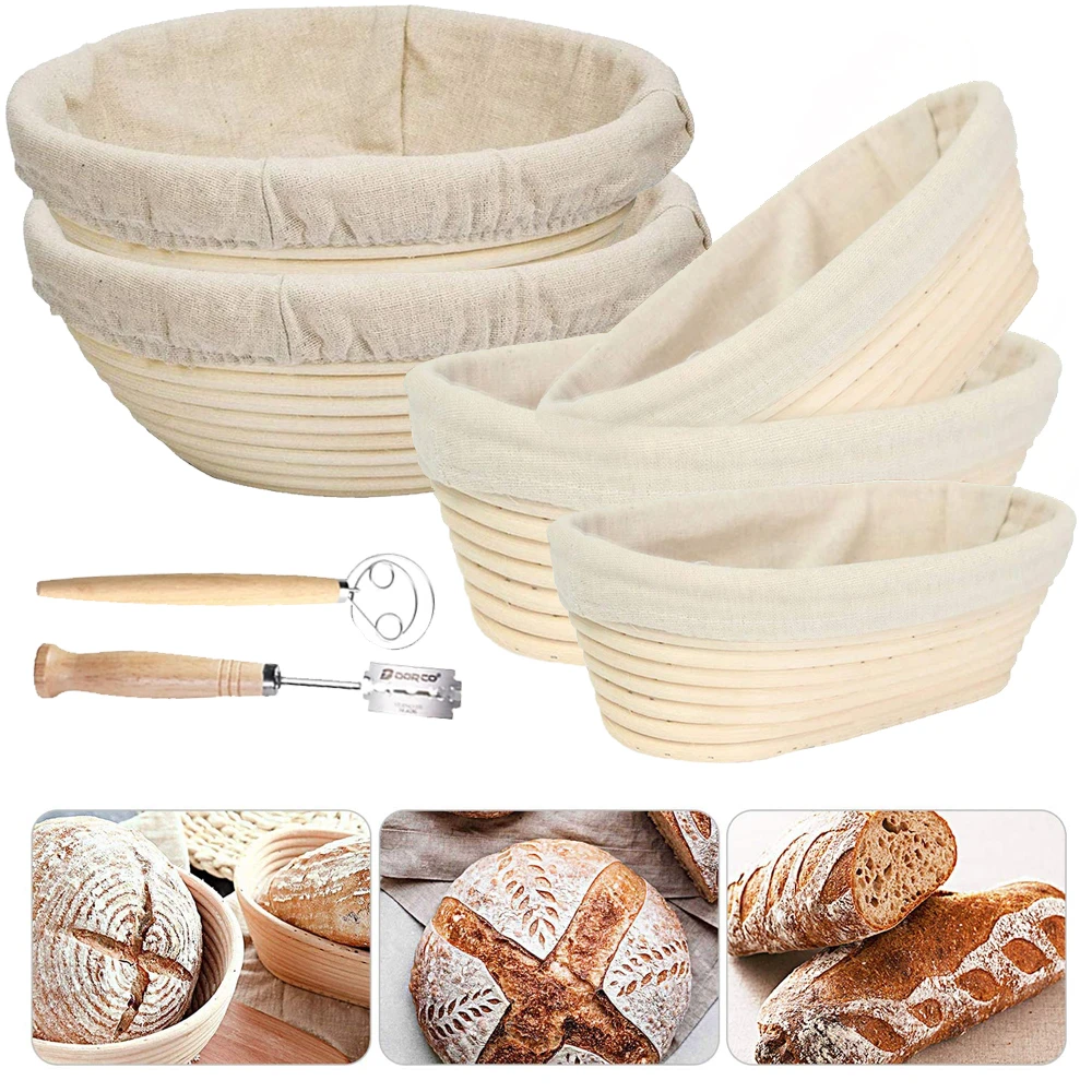 Oval/round Natural Rattan Fermentation Bread Basket Dough