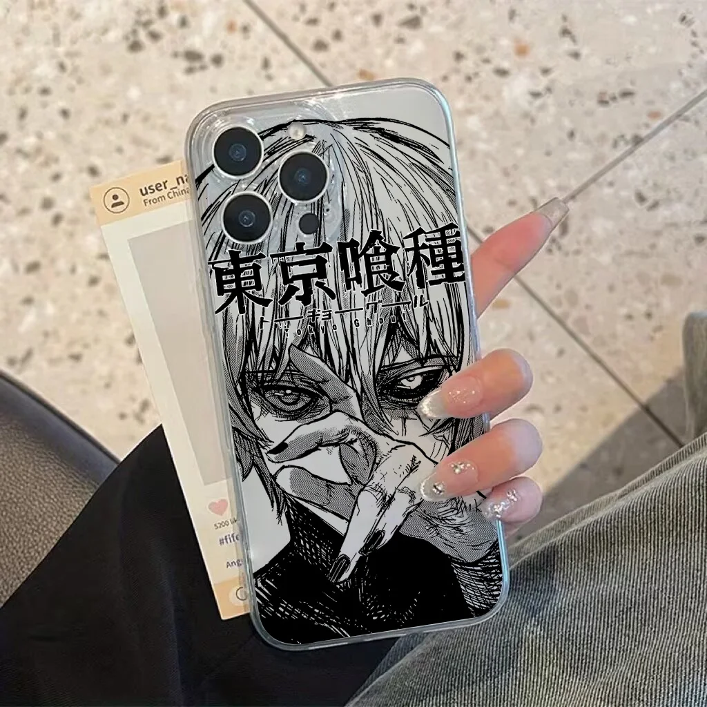 Stylish Clear Back Tokyo Ghoul Anime Phone Case