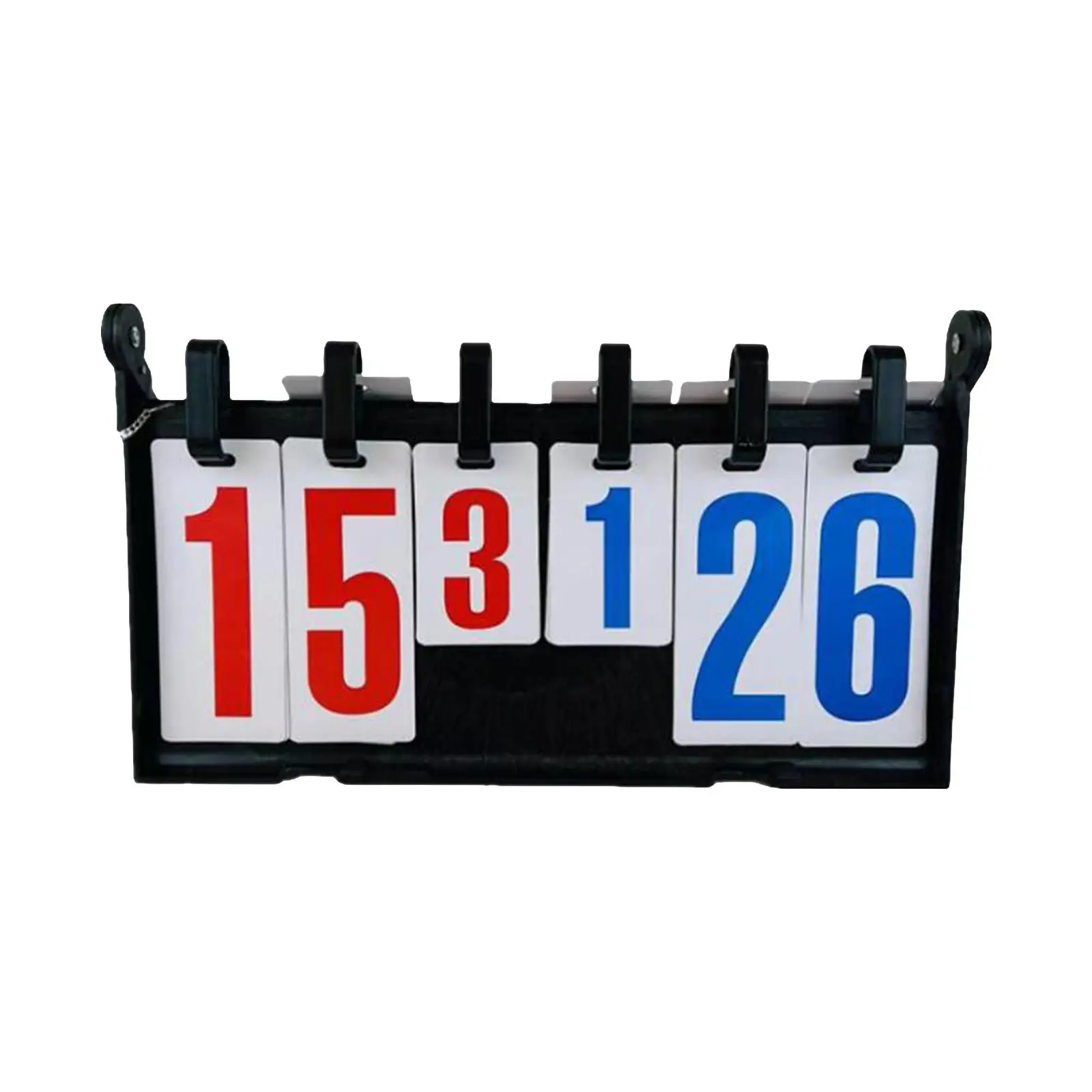 

Sport Scoreboard 39cmx23cm Tabletop or Hanging Compact Score Flip 6 Digit for Basketball Volleyball Indoor Outdoor Tennis Hockey