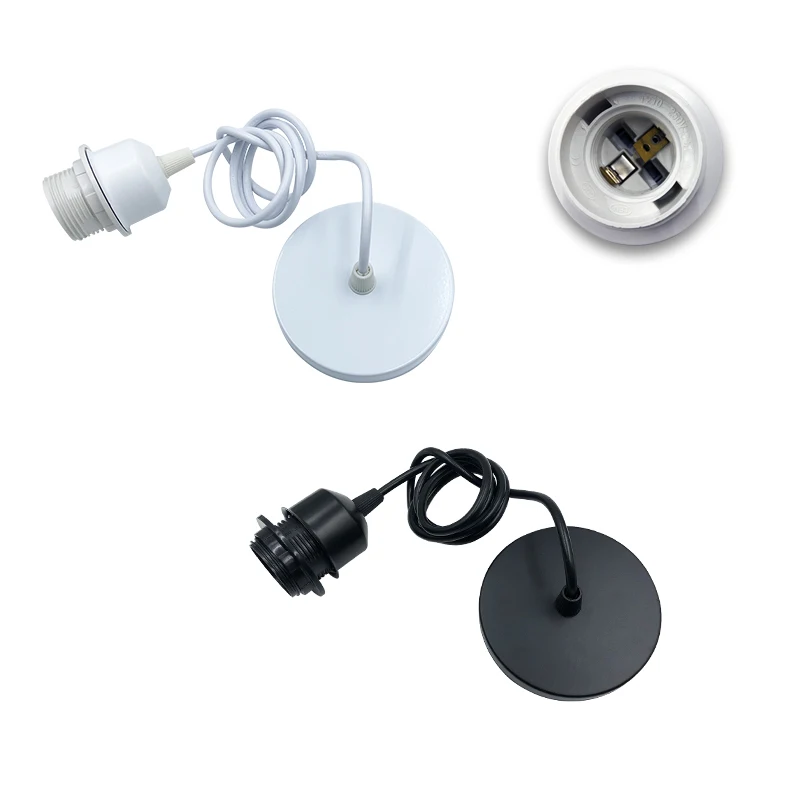 Vintage E27 Hanging Lamp Holder With 1m 1.5m Hanging Wire Ceiling Lamp