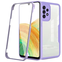 Premium 360° Full - Body Soft Silicone Bumper Case - Luxury Protection Sleeve - A12 (Purple)