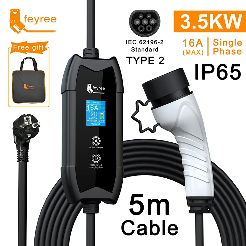 Housse De Protection étanche Pour Chargeur De Voiture électrique - Pluie, Neige, Poussière - Tailles S Et L
