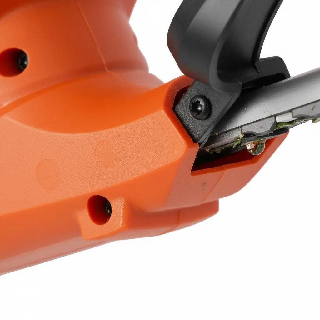 Kabelloser Elektro-Heckenschneider 20V 2Ah mit 510mm Doppelklingen-System, Sicherheitsausführung, Leichter Ergonomischer Heckenschneider für Sträucher und Äste – Detail 3