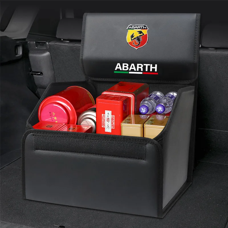 Car Storage Box Trip Camping Leather Bag Foldable For Fiat 500 FR Punto Abarth Stilo Ducato Palio Bravo Pondo Tipo Viaggio