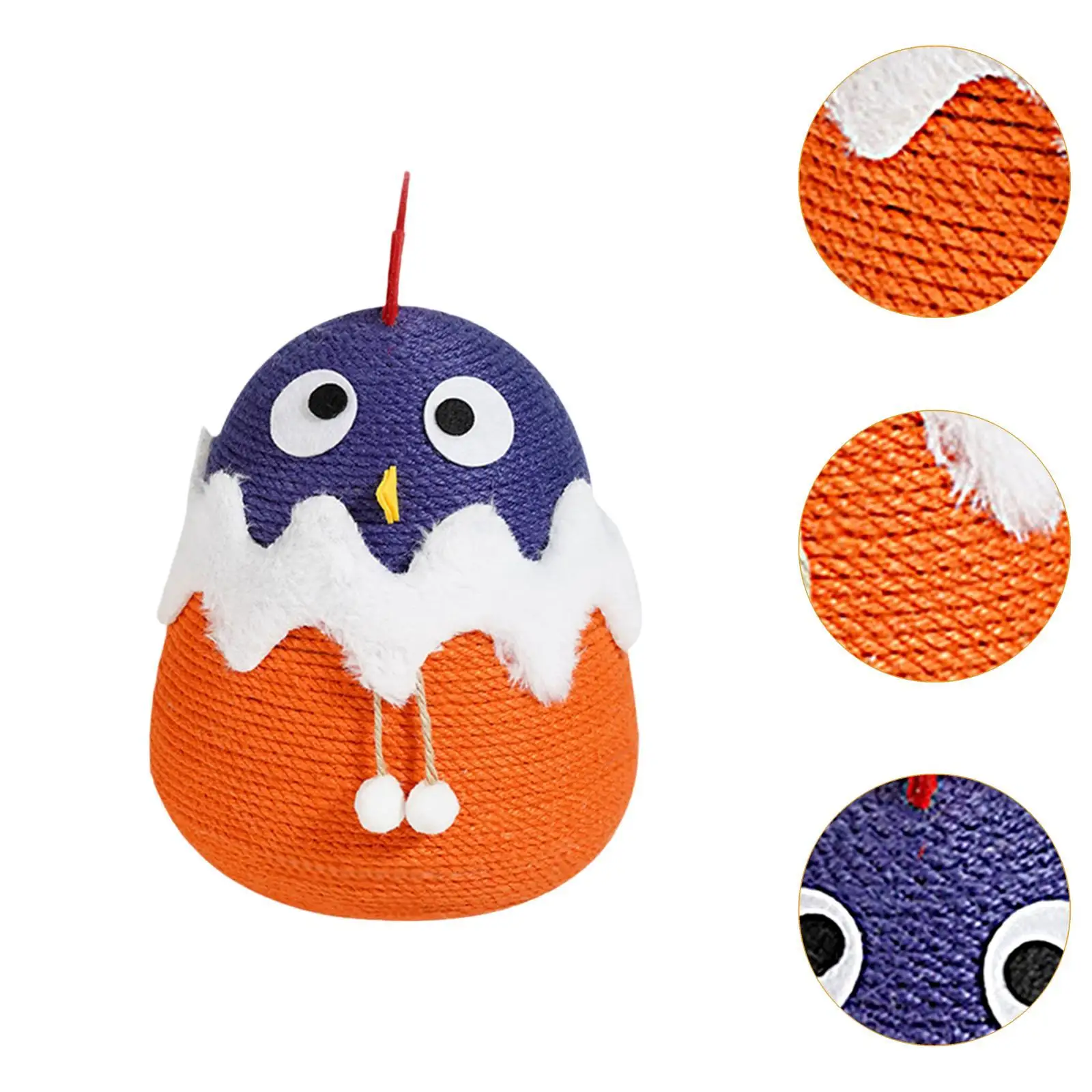 Sisal Cat Scratcher Toy Stable Furniture Protector Interactive Toy Cat Scratching Ball Toy for Kitty Rabbits Bunny Indoor Cat