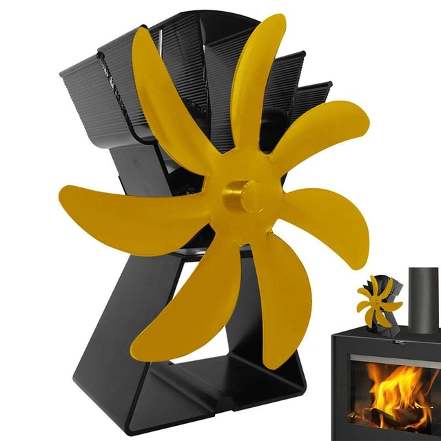 7 Blades Heat Powered Stove Fan Mini Fireplace Fan Log Wood Burner Eco-fan  Low Noise Heater Efficient Heat Distribution - AliExpress
