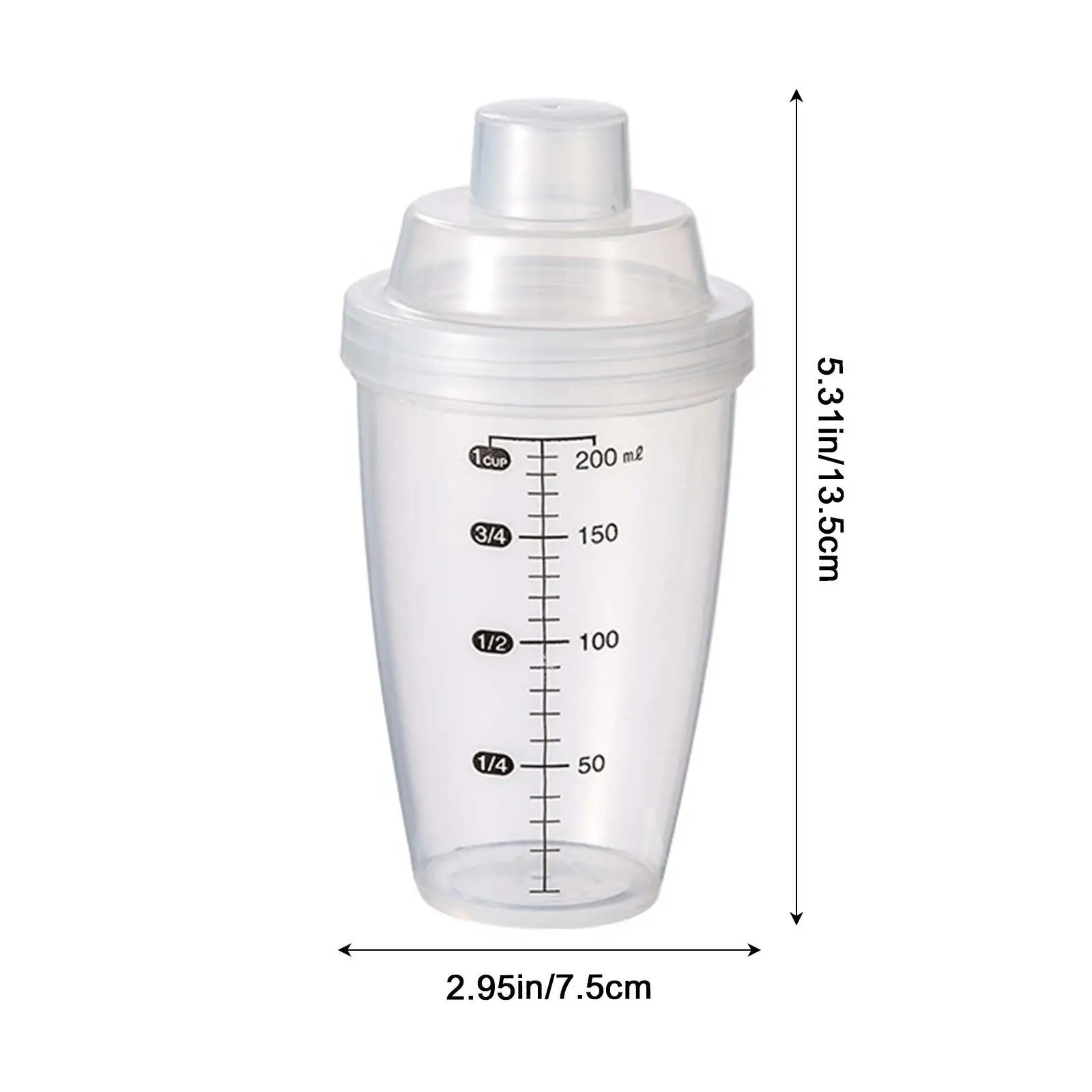 Versatile Protein Shaker Bottle with Measuring Scale for Mixing Powders and Beverages