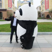 

Air Inflatable Panda Mascot Costume Polar Bear 2.6M 3m Tall Fursuit Short Plush Customize for Adult Suitable for 1.9m Height