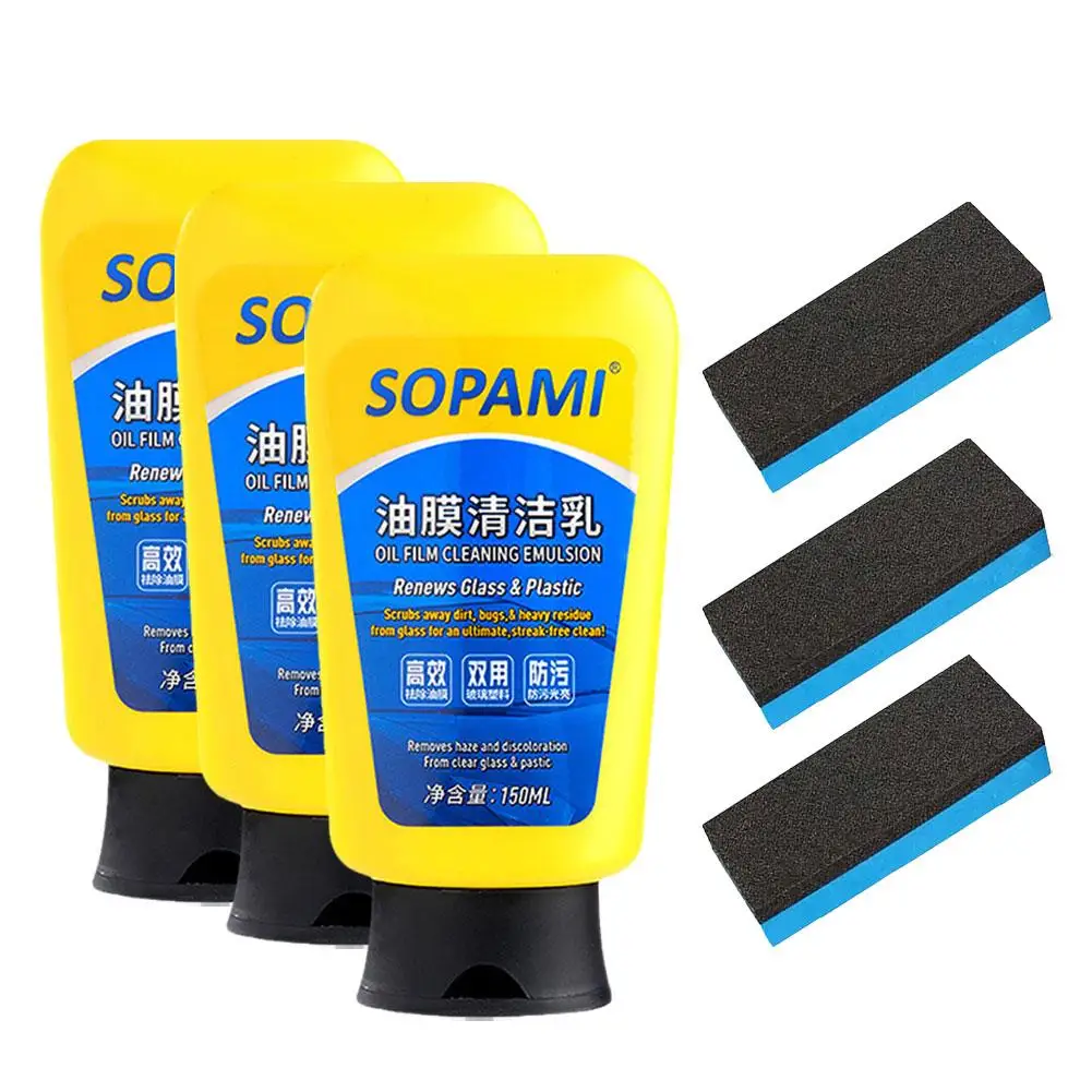 150ml Sopami Car Coating Spray Oil Film Emulsion Glass Cleaner With Sponge  Brush 3-in-1 High Protection Quick Coat Spray - AliExpress