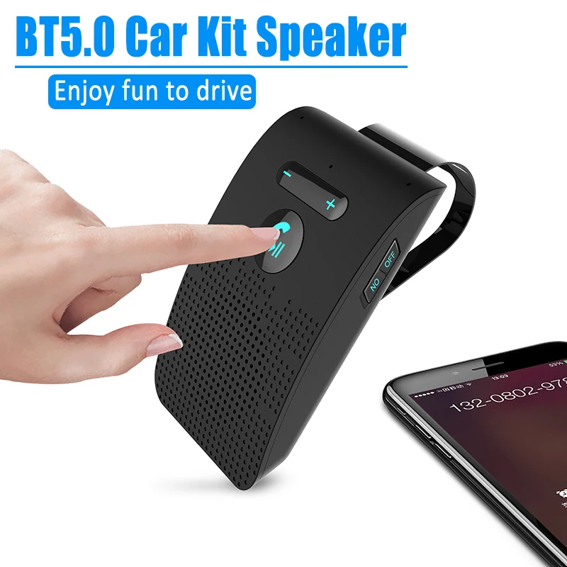 Bluetooth Audio Receiver Car Kit Bluetooth 5.0 Handsfree Sun Visor