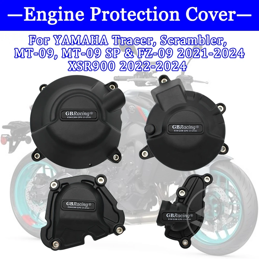 

For YAMAHA MT-09, MT-09 SP, FZ-09, Tracer & Scrambler 2021-2024 XSR900 2022 2023 2024 Motorcycle GB Racing Engine Protection