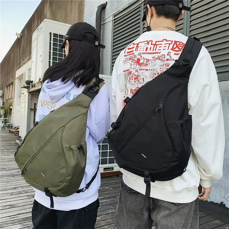 Men Women Chest Bag Casual Hip Hop Travel Unisex Large Capacity Crossbody High Quality Nylon Storage Shoulder Bag