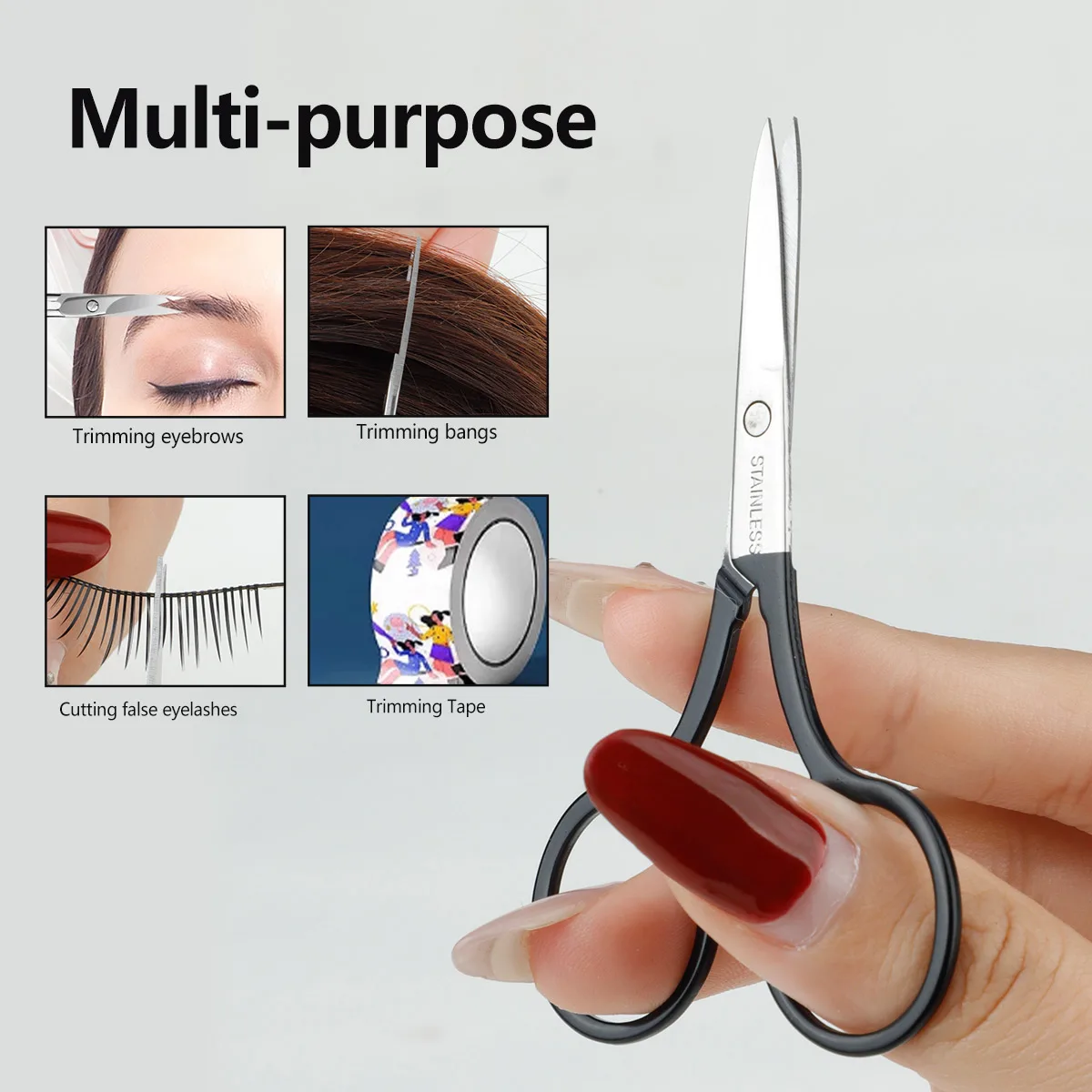 1 pcs cross embroidery flower scissors make-up scissors cross-border stainless steel tip color titanium tip