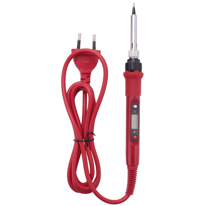 

AT35 2X 220V 80W Lcd Electric Soldering Iron 908S Adjustable Temperature Solder Iron With Soldering Iron Tips Kits EU Plug