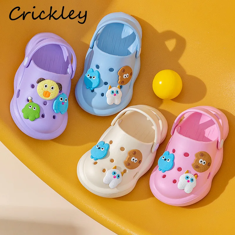 Cute Cartoon Baby Baby Boys Girls Beach Shoes EVA Waterproof Kids Clogs Shoes Summer Soft Sole Toddler Children's Slippers